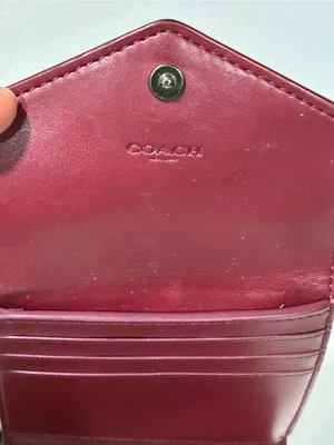 Coach Small Wallet In Colorblock Signature Canvas Lavender Flap thumbnail 4