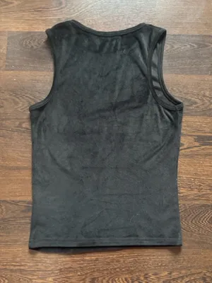 Juicy Couture Velour Rhinestone Tank Top Black Small thumbnail 3