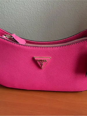 GUESS Hot Pink Shoulder Bag with Gold Hardware thumbnail 5