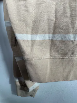 Lululemon Perfectly‎ Oversized Cropped Crew Stripe Cafe Au Lait White Opal 6 thumbnail 7
