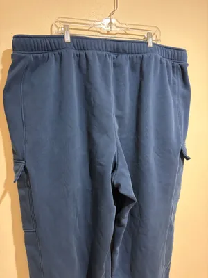 Girlfriend Collective Cargo Sweatpants Blue Straight Leg thumbnail 10
