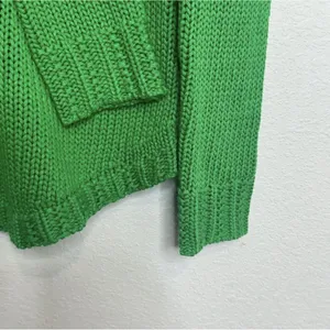 Lauren Ralph Lauren Sweater Women Small Kelly Green Crew Neck Cable Knit thumbnail 4