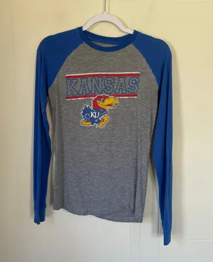 Pro Kansas University Jayhawks long sleeve tee T-shirt NCAA Women’s size M thumbnail 3