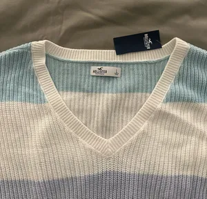 Hollister Striped V Neck Sweater thumbnail 5