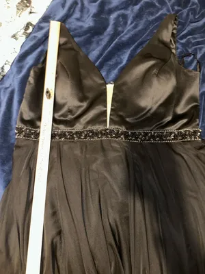 Sherri Hill Black Evening Gown with Embellished Waist thumbnail 10