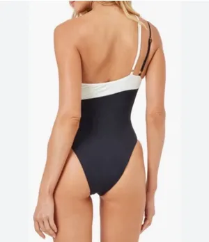 Raquel One-Shoulder One-Piece Swimsuit block color thumbnail 2