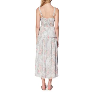 NWT Walter Baker Brynn Tiered Cotton Maxi Dress - Green - XL thumbnail 9