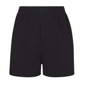 SKIMS NWT Boyfriend Loose Fit Boxer Shorts Onyx Black Comfy Lounge Soft Size S thumbnail 1