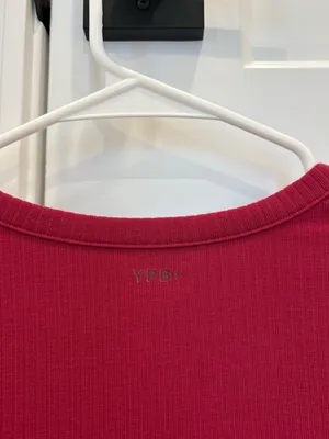 YPB by Abercrombie Women's Long-Sleeve Button Ribbed Top - Burgundy thumbnail 5