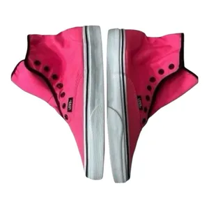 Vans Off The Wall Hot Pink High Top Skateboard Shoes Women Size 6.5 Men Size 5 thumbnail 6