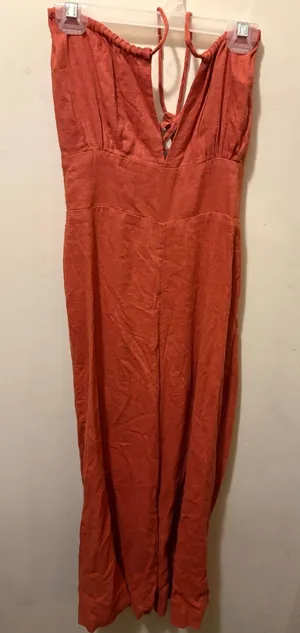 Free People halter wide leg romper Terra cotta size XS thumbnail 1