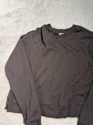 Sweaty Betty Cropped Black Long Sleeve Sweatshirt 4-6 small thumbnail 2