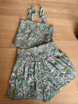 Aerie Frill Floral Two Piece Set thumbnail 1