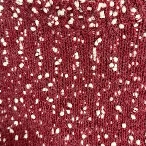 Andree by‎ Unit Bobble Speckled Sweater Size M Maroon White Oversized Cozy Knit thumbnail 5