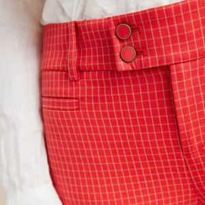 Anthropologie The Essential Slim Trousers Pants Trouser Orange Red Women’s 4 thumbnail 5