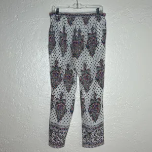 Calypso St Barth Silk Drawstring Beach Pants Boho Resort Women Floral Medium thumbnail 3