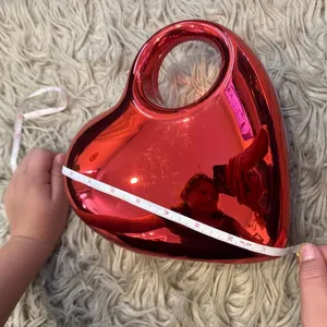 Heart shaped plastic purse Valentine’s Day Red thumbnail 4