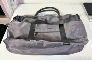 TOPBAG Travel Weekend Duffle Bag Gym Sports Gray Zipper Tote Carry-On thumbnail 1