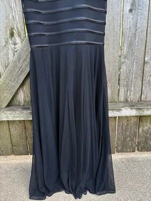 EUC Betsy & Adam Black Sweetheart Mermaid Maxi Dress Size 0 thumbnail 5