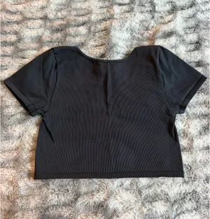 Wild Fable Ribbed Crop Top - Black XL thumbnail 2