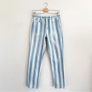 American Eagle AEO Striped Mom Jeans Size 4 Reg. thumbnail 2