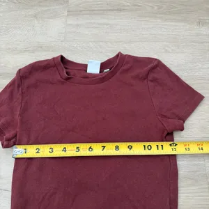 Aritzia TNA Cotton Rib Red Tee thumbnail 2