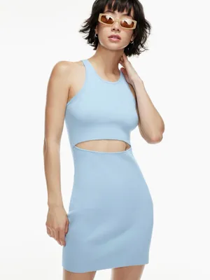 Aritzia Pink Ribbed Tank Dress with Front Cutout SZ MEDIUM thumbnail 8
