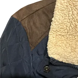 Laundry by‎ Shelli Segal Fleece-Lined Hooded Coat Navy Blue Quilted Sz L thumbnail 10