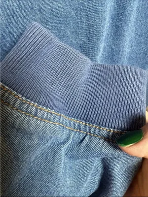Vintage Blair Denim Baseball Jacket Women's L Blue Long Sleeve *see Photos thumbnail 3