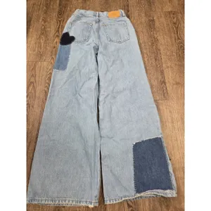 BDG Urban Outfitters Patchwork Wide Leg Puddle Jeans Skater 26" Waist thumbnail 7