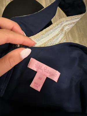 Lilly Pulitzer Navy Valli Shift Dress thumbnail 4