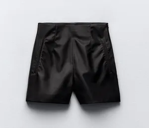 ZARA Faux Leather Shorts thumbnail 2