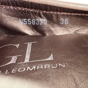 Agl Atillio Giusti Leombruni Gold Black Cap Toe Flat Sz 36/6 thumbnail 7