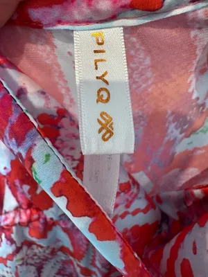 Pilyq Maxi Dress Size M/L Red Print Sleeveless V-Neck thumbnail 3