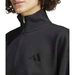 Adidas Sweatshirt Womens Large Black All SZN QZ Pullover Athletic Sport IX3811 thumbnail 3