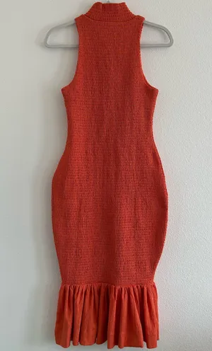 Anthropologie Sleeveless Mock-Neck Textured Midi Dress thumbnail 5