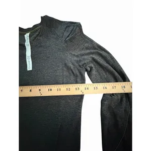 Lululemon Extra Mile Long Sleeve Shirt Sz 2 Cuffins Heathered Utilitarian #EE6-1 thumbnail 8
