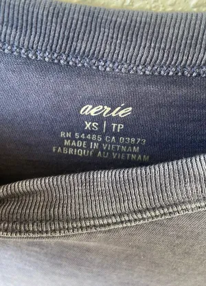 Aerie Navy Long Sleeve Shirt thumbnail 3