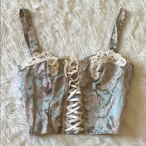 Y2K Victoria’s Secret Embroidered Bustier Corset thumbnail 1