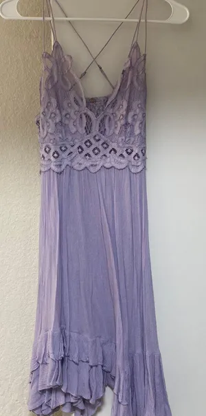 Free People Lavender Flowy Dress thumbnail 3