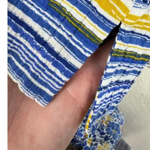 Habitat Clothes‎ to Live In Womens M Blue Yellow Floral Stripe Button Up Shirt thumbnail 4