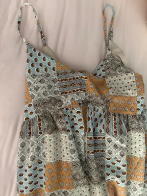 Pink lily patterned dress medium  thumbnail 2