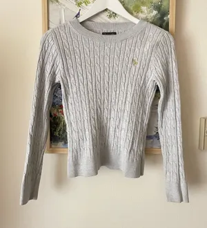 Abercrombie & Fitch Y2K Cropped Cable Knit Crewneck Sweater Small thumbnail 1
