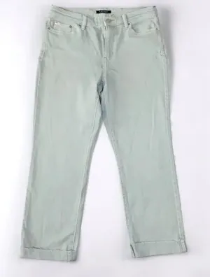 Lauren Ralph Lauren Jeans Blue Gray High Rise Premier Straight Ankle sz 10 thumbnail 1