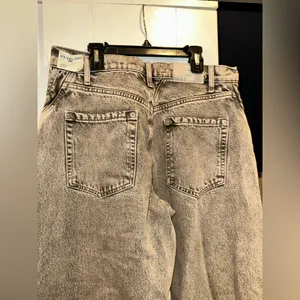NWT FREE PEOPLE We The Free Olsen Cuffed Crop Barrel Jeans - Slate $128 thumbnail 14