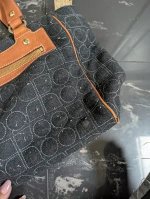 Kate Spade Gray Wool Geometric Pattern Handbag thumbnail 4