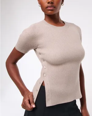 Abercrombie & fitch side button sweater NWT thumbnail 1
