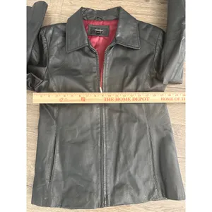 Colebrook Classics Black Genuine Nappa Leather Zip Up Jacket Womens Large L thumbnail 8