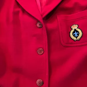 Express Womens Cashmere/Wool  Red Blazer Jacket large thumbnail 3