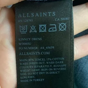 ALLSAINTS Kinney Dress Blue‎ Chambray Denim thumbnail 6